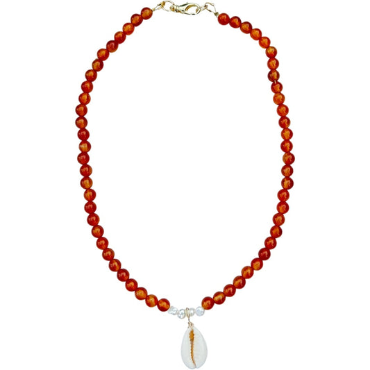 Red Beaded Cowrie
